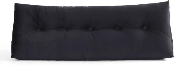 Headboard Pillow Full - Bed Wedge Pillow for Headboard - Large & Versatile Triangle Cushion Reading Support Pillow, Full - 54", Black