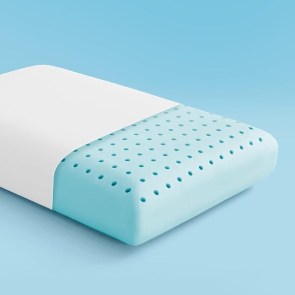 Cooling Memory Foam Pillow - Odorless, Breathable, Skin-Friendly with Superior Support for Back, Stomach or Side Sleepers, Home, Hotel, Hospital Essentials (White, King, 1 Pack)