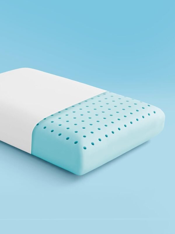 Cooling Memory Foam Pillow - Odorless, Breathable, Skin-Friendly with Superior Support for Back, Stomach or Side Sleepers, Home, Hotel, Hospital Essentials (White, King, 1 Pack)