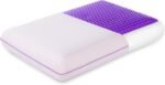 Cooling Gel Memory Foam Pillow - Reversible Cooling Cover, Neck Support for Side, Back and Stomach Sleepers, Removable & Machine Washable, All-Season Comfort, Standard Size, Purple