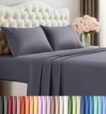Bedding Sets – Four-Piece Set, Soft and Breathable Microfiber, Includes 1 Fitted Sheet, 1 Sheet, and 2 Pillowcases