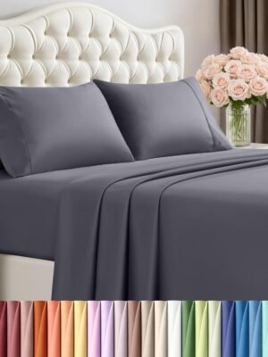 Bedding Sets – Four-Piece Set, Soft and Breathable Microfiber, Includes 1 Fitted Sheet, 1 Sheet, and 2 Pillowcases