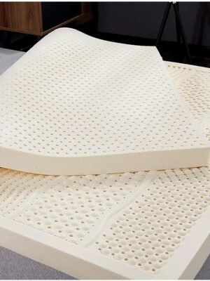 100% Natural Latex Mattress, Pressure Relieving, Sleeps Cool, Supportive for Single Bed & Dorm, Full Size 54"×75"×3", Eco-Friendly Natural Rubber Mattress.
