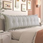 Large Headboard Pillow King Soft Daybed Pillows Bolster for Bed Back Pillow for Sitting in Bed Long Pillow for Bed Reading Pillow Adult Couch Sofa Backrest, Removable Cover