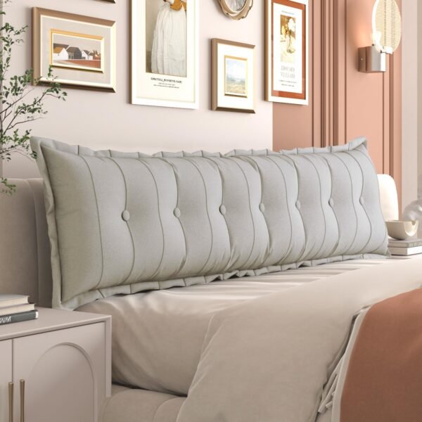 Large Headboard Pillow King Soft Daybed Pillows Bolster for Bed Back Pillow for Sitting in Bed Long Pillow for Bed Reading Pillow Adult Couch Sofa Backrest, Removable Cover