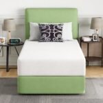 | 10 Inch Mattress | Medium Firm | Gel Memory Foam Mattress | White | Bed in a Box, CertiPUR-US Certified | Pressure Relief, Cooling Ventilated Foam | Washable Removable Cover
