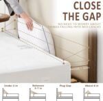 King Size（76"x10"x6"） Bed Wedge Pillow for Headboard - Bed Gap Filler(0-8") - Triangle Bloster Pillow Wedge - White