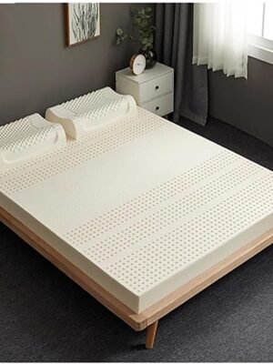 100% Natural Latex Mattress, 1/2/3/4inch Latex Foam Bed Pad 7 Zone Green Natural Organic Latex Mattress Topper Back & Joint Support No Deformation,King,76"×80"×4"