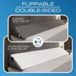 Wedge Pillow Headboard, Flippable 2 Sided, tantly Change Your Decor, Mattress Gap Filler Queen