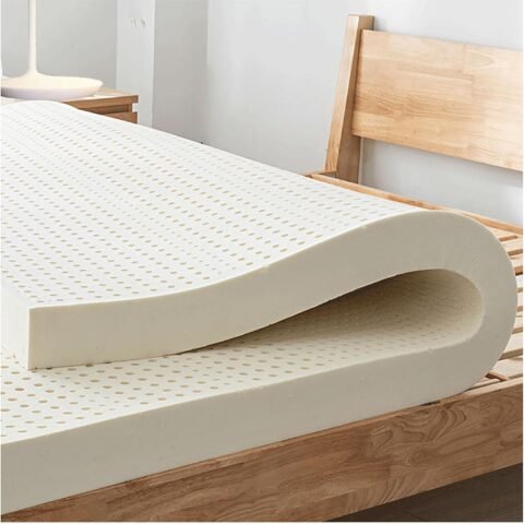 Queen 4" Firm Natural Latex Mattress Topper - Soothing Pressure Relief for Shoulders, HIPS, Back & Knees - 100% Eco-Friendly Support for Ultimate Comfort
