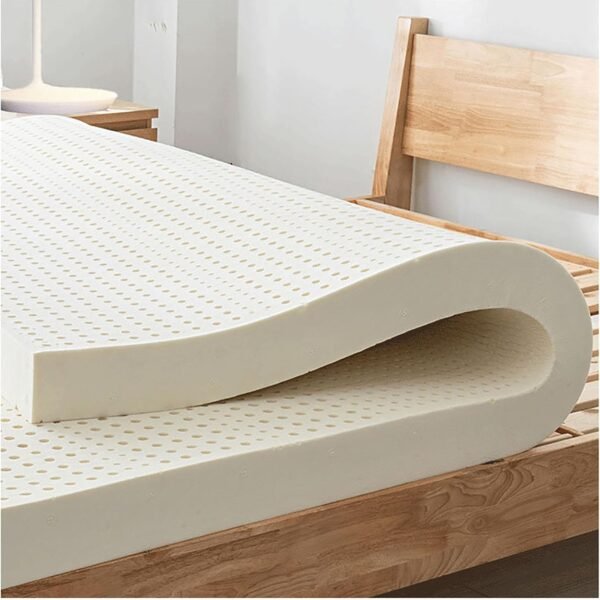 Queen 4" Firm Natural Latex Mattress Topper - Soothing Pressure Relief for Shoulders, HIPS, Back & Knees - 100% Eco-Friendly Support for Ultimate Comfort
