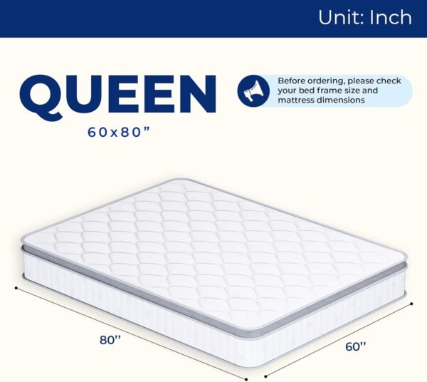 Size Mattress, 12 Inch Hybrid Comfort & Supportive Mattress in a Box, Cooling Gel Memory Foam and Pocket Springs with Pressure Relief, CertiPUR-US Certified, Medium Firm