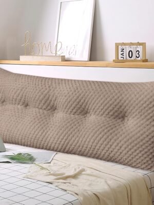 Large Triangular Headboard Wedge Pillow Soft and Supportive Headboard Backrest Positioning Support Bolster Cushion, Bed Wedge Pillow with Removable Cover(Brown,Dorm,24x8x20inch)