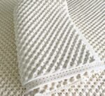 Green Natural Organic Egg Crate Latex Mattress Topper  Size - Medium Firm -  Certified Convoluted Foam - Pressure Point Back Pain Relief Sleep Cool Bed Pad