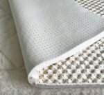 Green Natural Organic Egg Crate Latex Mattress Topper  Size - Medium Firm -  Certified Convoluted Foam - Pressure Point Back Pain Relief Sleep Cool Bed Pad