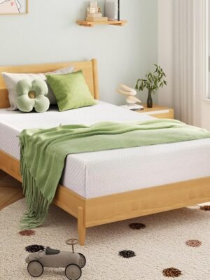 6 Inch  Mattress for Kids, Memory Foam Mattress with Cooling Green Tea Gel, Relieve Pressure with Medium Firm Support, CertiPUR-US Certified, 75''L x 38''W, White